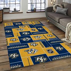NHL Nashville Predators Hockey Sport Team Logo Carpet Rectangle Area Rug For Living Room Home Room Decor Gift For Fans NVP1