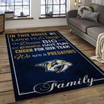 nhl nashville predators hockey sport team logo carpet rectangle area rug for living room home room decor gift for fans dark room nvp10
