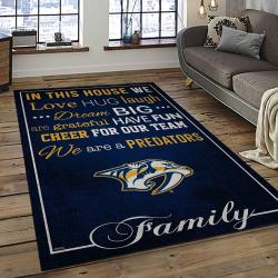 NHL Nashville Predators Hockey Sport Team Logo Carpet Rectangle Area Rug For Living Room Home Room Decor Gift For Fans NVP10