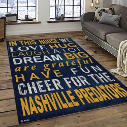 NHL Nashville Predators Hockey Sport Team Logo Carpet Rectangle Area Rug For Living Room Home Room Decor Gift For Fans NVP9