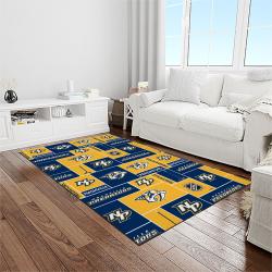 nhl nashville predators hockey sport team logo carpet rectangle area rug for living room home room decor gift for fans light room nvp1