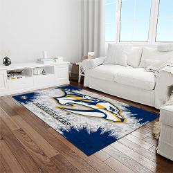 nhl nashville predators hockey sport team logo carpet rectangle area rug for living room home room decor gift for fans light room nvp12