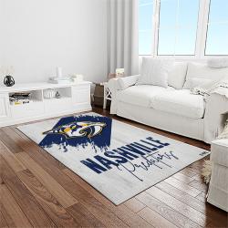 nhl nashville predators hockey sport team logo carpet rectangle area rug for living room home room decor gift for fans light room nvp14