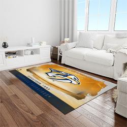 nhl nashville predators hockey sport team logo carpet rectangle area rug for living room home room decor gift for fans light room nvp17