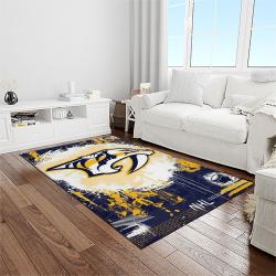 nhl nashville predators hockey sport team logo carpet rectangle area rug for living room home room decor gift for fans light room nvp19