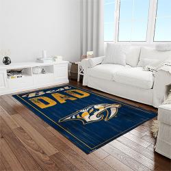 nhl nashville predators hockey sport team logo carpet rectangle area rug for living room home room decor gift for fans light room nvp2