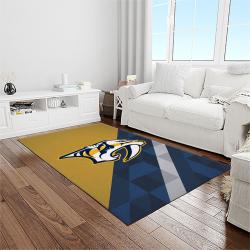 nhl nashville predators hockey sport team logo carpet rectangle area rug for living room home room decor gift for fans light room nvp22