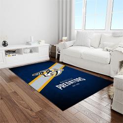 nhl nashville predators hockey sport team logo carpet rectangle area rug for living room home room decor gift for fans light room nvp26