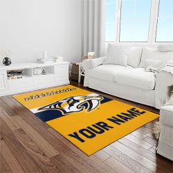 nhl nashville predators hockey sport team logo carpet rectangle area rug for living room home room decor gift for fans light room nvp4