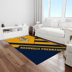 nhl nashville predators hockey sport team logo carpet rectangle area rug for living room home room decor gift for fans light room nvp40