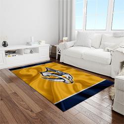 nhl nashville predators hockey sport team logo carpet rectangle area rug for living room home room decor gift for fans light room nvp45