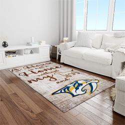 nhl nashville predators hockey sport team logo carpet rectangle area rug for living room home room decor gift for fans light room nvp6