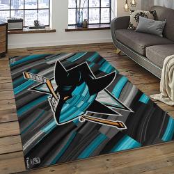 NHL San Jose Sharks Hockey Sport Team Logo Carpet Rectangle Area Rug For Living Room Home Room Decor Gift For Fans SJS11