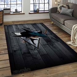 NHL San Jose Sharks Hockey Sport Team Logo Carpet Rectangle Area Rug For Living Room Home Room Decor Gift For Fans SJS17