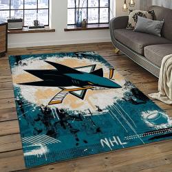 NHL San Jose Sharks Hockey Sport Team Logo Carpet Rectangle Area Rug For Living Room Home Room Decor Gift For Fans SJS20
