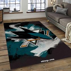 NHL San Jose Sharks Hockey Sport Team Logo Carpet Rectangle Area Rug For Living Room Home Room Decor Gift For Fans SJS25