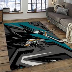 NHL San Jose Sharks Hockey Sport Team Logo Carpet Rectangle Area Rug For Living Room Home Room Decor Gift For Fans SJS3