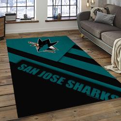 NHL San Jose Sharks Hockey Sport Team Logo Carpet Rectangle Area Rug For Living Room Home Room Decor Gift For Fans SJS30