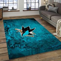 NHL San Jose Sharks Hockey Sport Team Logo Carpet Rectangle Area Rug For Living Room Home Room Decor Gift For Fans SJS33