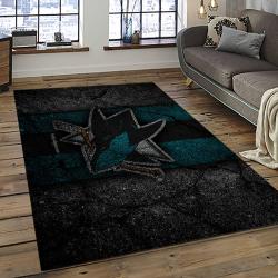NHL San Jose Sharks Hockey Sport Team Logo Carpet Rectangle Area Rug For Living Room Home Room Decor Gift For Fans SJS34