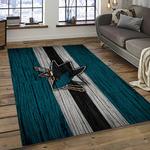nhl san jose sharks hockey sport team logo carpet rectangle area rug for living room home room decor gift for fans dark room sjs37