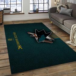 NHL San Jose Sharks Hockey Sport Team Logo Carpet Rectangle Area Rug For Living Room Home Room Decor Gift For Fans SJS45