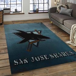 NHL San Jose Sharks Hockey Sport Team Logo Carpet Rectangle Area Rug For Living Room Home Room Decor Gift For Fans SJS53