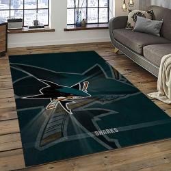NHL San Jose Sharks Hockey Sport Team Logo Carpet Rectangle Area Rug For Living Room Home Room Decor Gift For Fans SJS55
