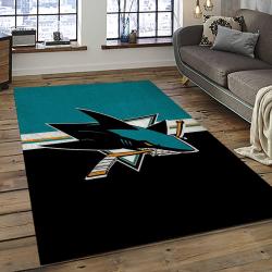 NHL San Jose Sharks Hockey Sport Team Logo Carpet Rectangle Area Rug For Living Room Home Room Decor Gift For Fans SJS57