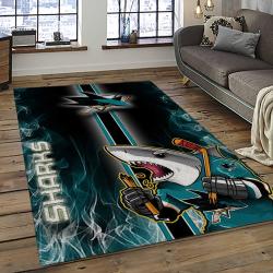 NHL San Jose Sharks Hockey Sport Team Logo Carpet Rectangle Area Rug For Living Room Home Room Decor Gift For Fans SJS60