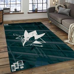NHL San Jose Sharks Hockey Sport Team Logo Carpet Rectangle Area Rug For Living Room Home Room Decor Gift For Fans SJS9