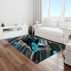 nhl san jose sharks hockey sport team logo carpet rectangle area rug for living room home room decor gift for fans light room sjs11