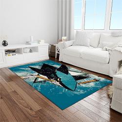 nhl san jose sharks hockey sport team logo carpet rectangle area rug for living room home room decor gift for fans light room sjs44