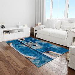 nhl san jose sharks hockey sport team logo carpet rectangle area rug for living room home room decor gift for fans light room sjs7