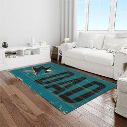 nhl san jose sharks hockey sport team logo carpet rectangle area rug for living room home room decor gift for fans light room sjs8