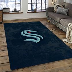 NHL Seattle Kraken Hockey Sport Team Logo Carpet Rectangle Area Rug For Living Room Home Room Decor Gift For Fans STK17