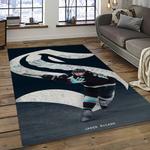 nhl seattle kraken hockey sport team logo carpet rectangle area rug for living room home room decor gift for fans dark room stk18