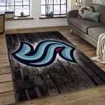 nhl seattle kraken hockey sport team logo carpet rectangle area rug for living room home room decor gift for fans dark room stk6