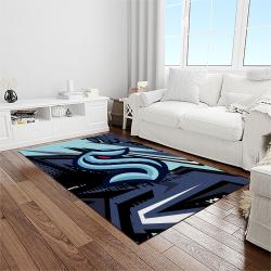 nhl seattle kraken hockey sport team logo carpet rectangle area rug for living room home room decor gift for fans light room stk3
