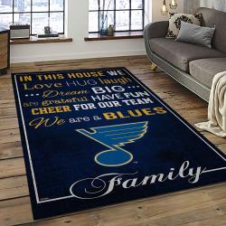 NHL St. Louis Blues Hockey Sport Team Logo Carpet Rectangle Area Rug For Living Room Home Room Decor Gift For Fans SLB11