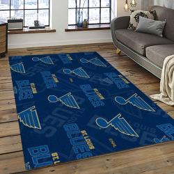NHL St. Louis Blues Hockey Sport Team Logo Carpet Rectangle Area Rug For Living Room Home Room Decor Gift For Fans SLB3