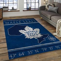 NHL Toronto Maple Leafs Hockey Sport Team Logo Carpet Rectangle Area Rug For Living Room Home Room Decor Gift For Fans TML3