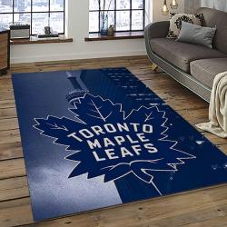 NHL Toronto Maple Leafs Hockey Sport Team Logo Carpet Rectangle Area Rug For Living Room Home Room Decor Gift For Fans TML46