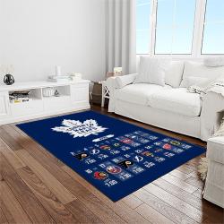 nhl toronto maple leafs hockey sport team logo carpet rectangle area rug for living room home room decor gift for fans light room tml10