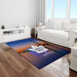 nhl toronto maple leafs hockey sport team logo carpet rectangle area rug for living room home room decor gift for fans light room tml47