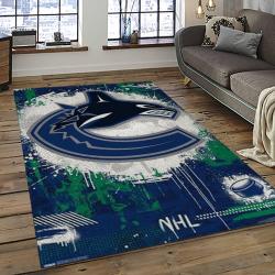 NHL Vancouver Canucks Hockey Sport Team Logo Carpet Rectangle Area Rug For Living Room Home Room Decor Gift For Fans VCC17