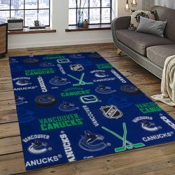 NHL Vancouver Canucks Hockey Sport Team Logo Carpet Rectangle Area Rug For Living Room Home Room Decor Gift For Fans VCC4