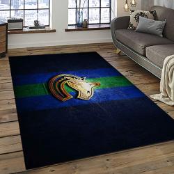 NHL Vancouver Canucks Hockey Sport Team Logo Carpet Rectangle Area Rug For Living Room Home Room Decor Gift For Fans VCC44