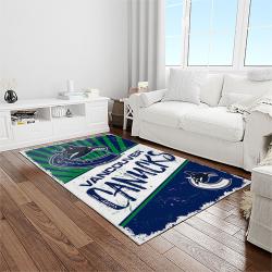 nhl vancouver canucks hockey sport team logo carpet rectangle area rug for living room home room decor gift for fans light room vcc2