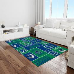 nhl vancouver canucks hockey sport team logo carpet rectangle area rug for living room home room decor gift for fans light room vcc3